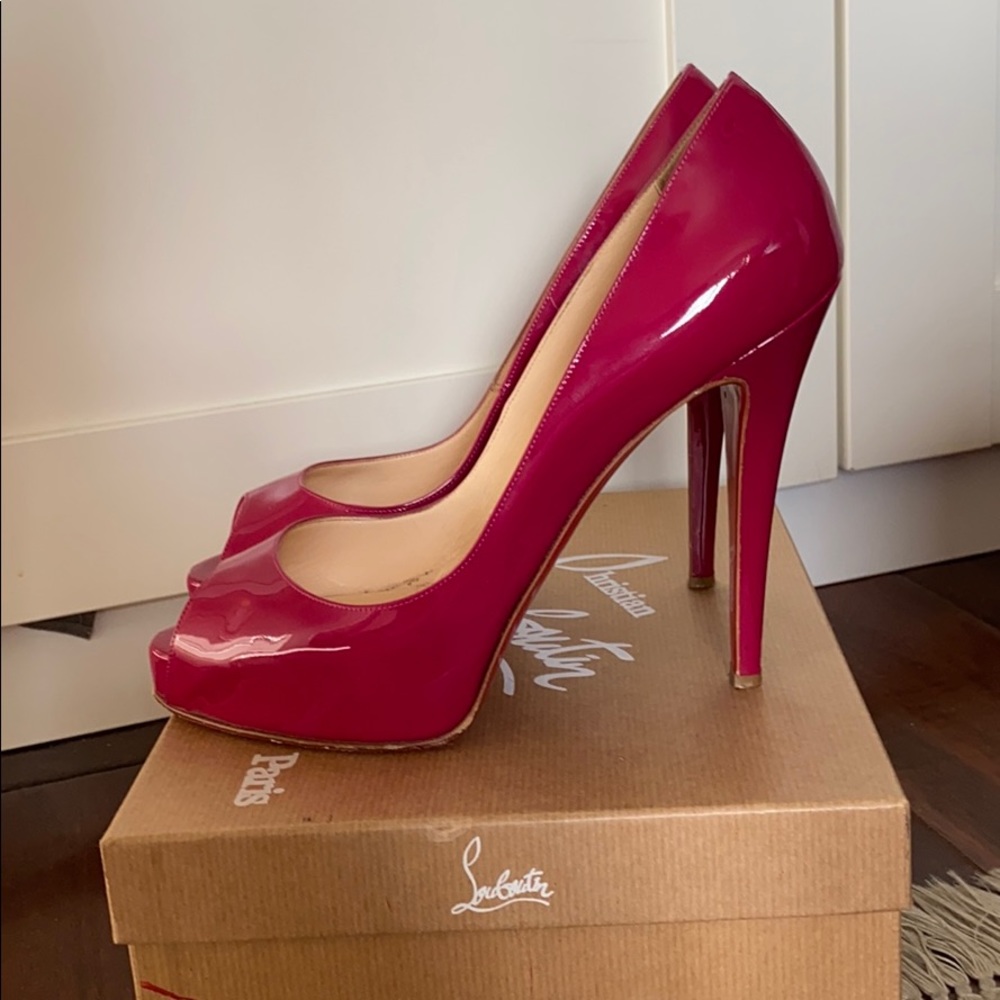 Christian Louboutin Fuchsia Platform Pumps